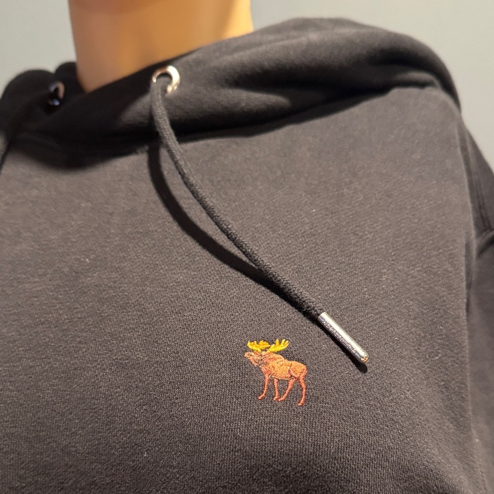 Abercrombie & Fitch Black Hoodie with Logo - Picture 2 of 4